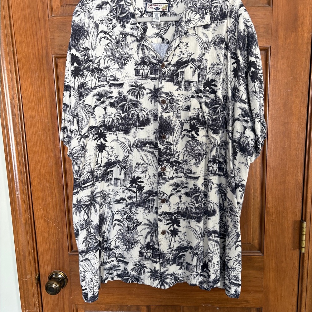 Tropical Print Men's Button down Shirt